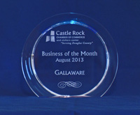 Castle Rock Chamber's Business of the Month Award - August 2013